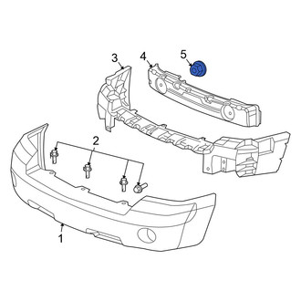 Mitsubishi OE - Front Bumper Impact Bar Nut