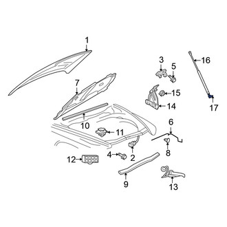 Mitsubishi OE - Front Hood Lift Support Stud