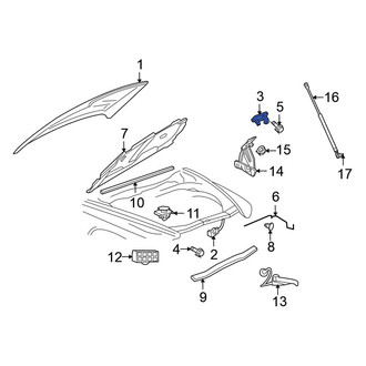Mitsubishi OE - Front Hood Latch Striker Plate