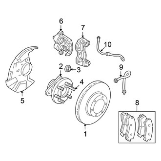 Mitsubishi OE - Front Suspension - Brake Components (DuroCross / LS / SE)