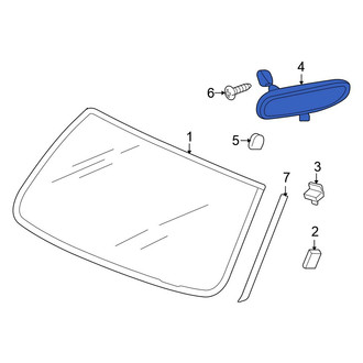 Mitsubishi OE - Front Interior Rear View Mirror