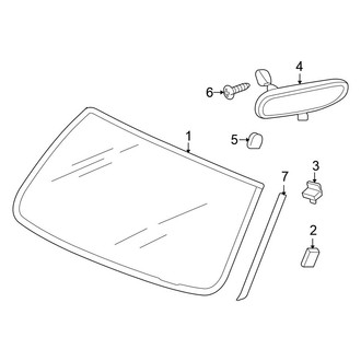 Mitsubishi OE - Windshield - Glass