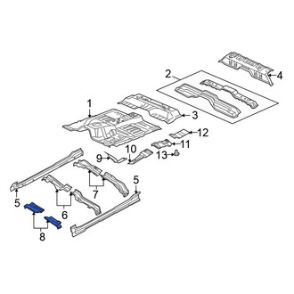 Mitsubishi OE - Front Center Left Floor Pan Heat Shield