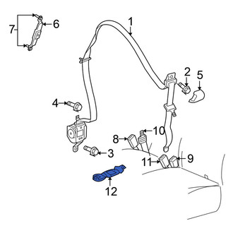 Mitsubishi OE - Rear Seat Belt Extension