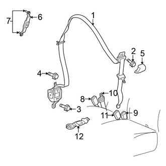 Mitsubishi OE - Restraint Systems - Front Seat Belts (DuroCross / LS / XLS Double Cab)