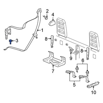 Mitsubishi OE - Lower Seat Belt Lap and Shoulder Belt Bolt