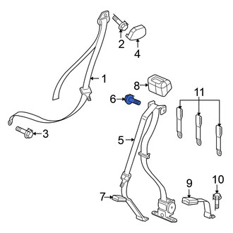 Mitsubishi OE - Seat Belt Lap and Shoulder Belt Bolt