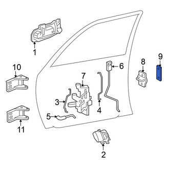 Mitsubishi OE - Front Door Lock Striker Plate