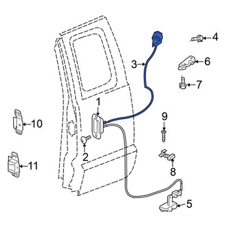 Mitsubishi OE - Rear Right Upper Door Latch Assembly