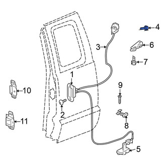 Mitsubishi OE - Door Latch Bolt