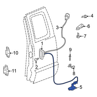 Mitsubishi OE - Rear Left Lower Door Latch Assembly