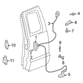 Mitsubishi OE - Rear Door - Lock & Hardware (LS Extended Cab)