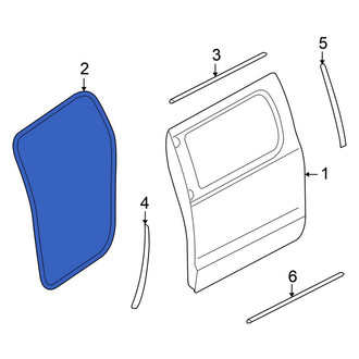 Mitsubishi OE - Front Left Upper Outer Door Seal