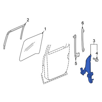 Mitsubishi OE - Rear Left Window Regulator