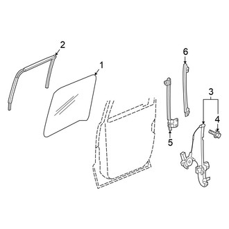 Mitsubishi OE - Rear Door - Glass & Hardware (LS Double Cab)