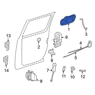 Mitsubishi OE - Rear Left Outer Exterior Door Handle