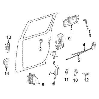 Mitsubishi OE - Rear Door - Lock & Hardware (LS Double Cab)