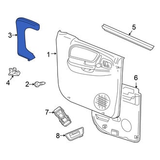 Mitsubishi OE - Rear Left Door Window Molding