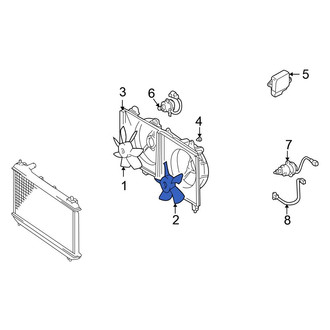 Mitsubishi OE - Left Engine Cooling Fan Blade
