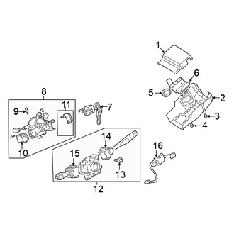 Mitsubishi OE - Steering Column - Shroud, Switches & Levers