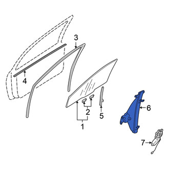 Mitsubishi OE - Front Left Window Regulator