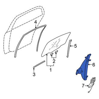 Mitsubishi OE - Rear Left Window Regulator