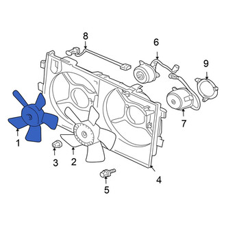 Mitsubishi OE - Right Engine Cooling Fan Blade