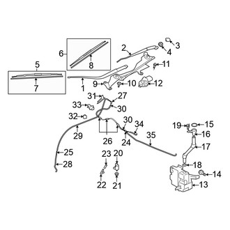 Mitsubishi OE - Windshield - Wiper & Washer Components