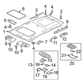 Mitsubishi OE - Roof - Interior Trim (With Sunroof)
