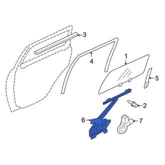 Mitsubishi OE - Rear Right Window Regulator