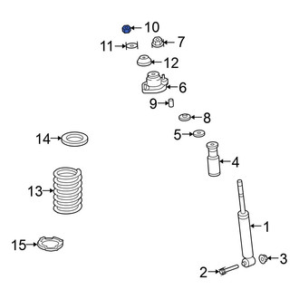 Mitsubishi OE - Rear Suspension Strut Mount Nut