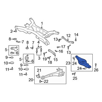 Mitsubishi OE - Rear Left Lower Rearward Suspension Control Arm