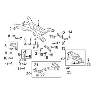 Mitsubishi OE - Rear Suspension - Suspension Components (ES / SE / XLS AWD)