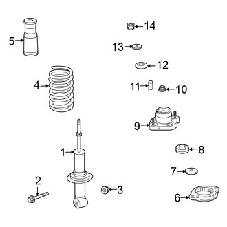 Mitsubishi OE - Rear Suspension - Shocks & Components (ES / SE AWD)