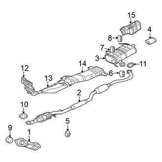Mitsubishi OE - Exhaust System - Exhaust Components (FWD 2.4L)