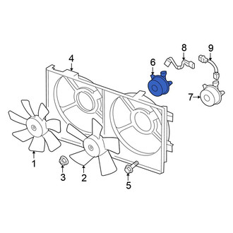 Mitsubishi OE - Right Engine Cooling Fan Motor