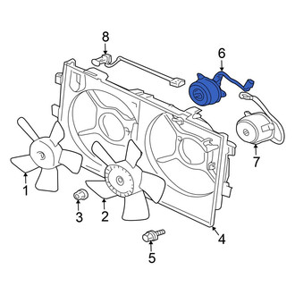 Mitsubishi OE - Right Engine Cooling Fan Motor