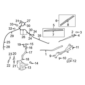 Mitsubishi OE - Windshield Washer Hose Connector