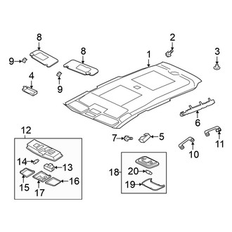 Mitsubishi OE - Roof - Interior Trim (W/O Sunroof)