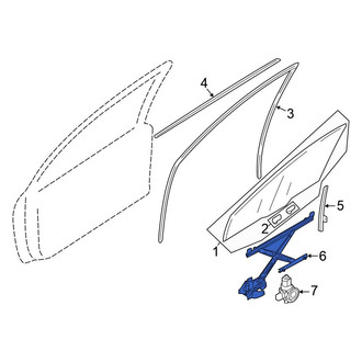 Mitsubishi OE - Front Left Window Regulator