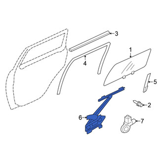 Mitsubishi OE - Front Left Window Regulator