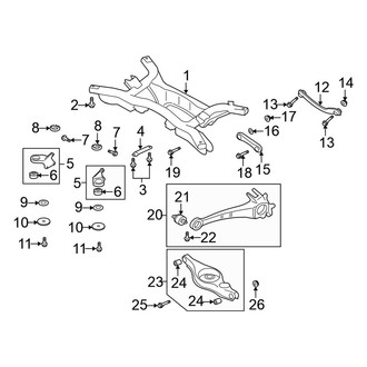 Mitsubishi OE - Rear Suspension - Suspension Components (ES / GT / SE AWD)