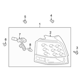 Mitsubishi OE - Rear Lamps - Combination Lamps (On Quarter Panel)