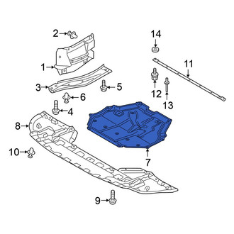 Mitsubishi OE - Front Center Radiator Support Splash Shield