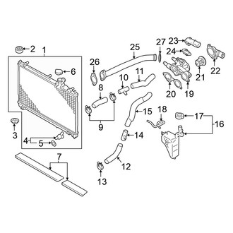 Mitsubishi OE - Cooling - Radiator & Components (ES / SE / SEL 3 Engine VIN Character)