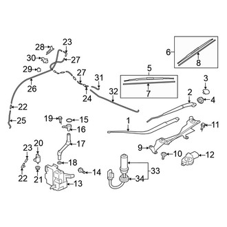 Mitsubishi OE - Windshield - Wiper & Washer Components (ES / GT / SE / SEL)
