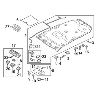 Mitsubishi OE - Roof - Interior Trim (W/O Sunroof)