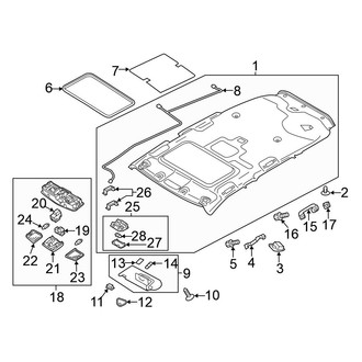 Mitsubishi OE - Roof - Interior Trim (With Sunroof)