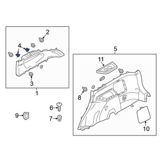 Mitsubishi OE - Upper Quarter Panel Trim Panel Clip