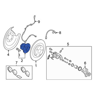 Mitsubishi OE - Rear Wheel Bearing and Hub Assembly
